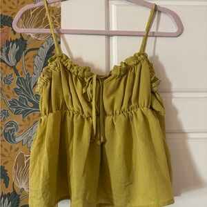 American Eagle Outfitters Mustard Ruffle Camisole
